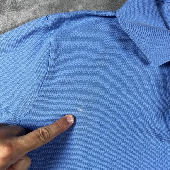Polo Ralph Lauren Mens XXL Classic Fit Blue Short Sleeve Pique Polo Shirt Yellow - Picture 6 of 14